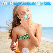 3 PCS Sunscreen Applicator for Kids, Soft Sunblock Brush + 2 PCS Empty Roller Ball Container for Sunscreen Lotion, Sunscre...
