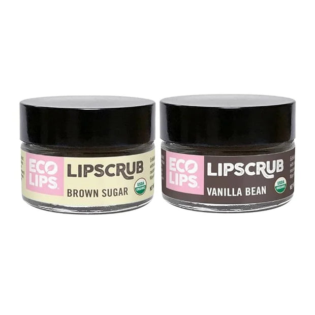 Eco Lips LIP SUGAR SCRUB 2 Pack (2-0.5oz jars) 100% Organic Lip Care Treatment with Organic Sugar & Coconut Oil - Gently E...