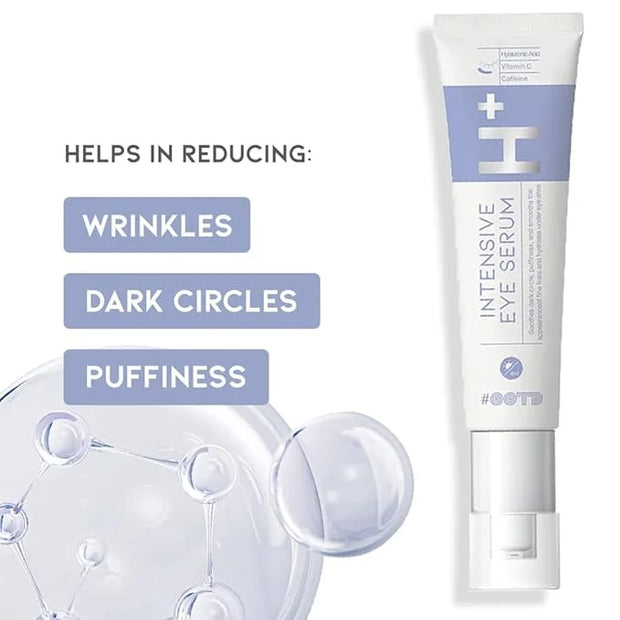 Korean Eye Serum for Under Eye Hydrating, Anti-aging Wringkles Firming Puffy Eye Bags Dark Circle, Hyaluronic Acid, Vitami...