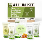 Terra Pure Desert Breeze Hotel Soaps & Toiletries Bulk Set | 1-Shoppe Amenities Kit | 1oz Shampoo & Conditioner, Body Wash...