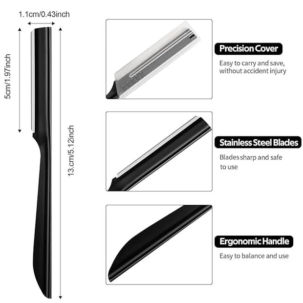 Eyebrow Razor, S.T. Friends 10Pcs Face Razor for Women Exfoliating Dermaplaning Tool, Dermaplane Razor Peach Fuzz Removal,...