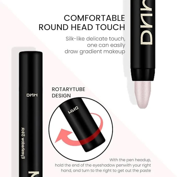 evpct 2Pcs Cream Eyeshadow Sticks Set for Eyes Waterproof, Taupe Shimmer & Bronze Shimmer Matte Eye shadow Stick Pencil Pe...