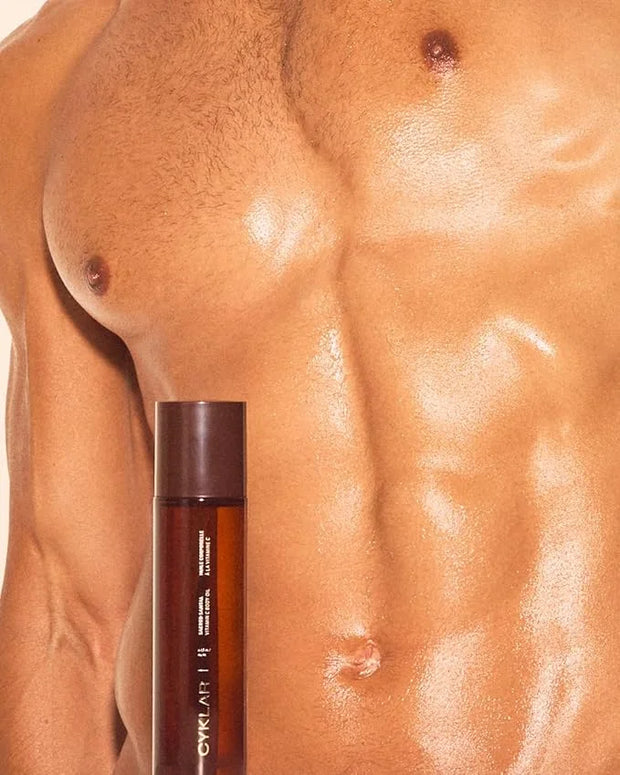 Vitamin C Body Oil for Women and Men. Moisturizing Sacred Santal Scented Body Serum for Glowing Skin. Nourishing, Hydratin...