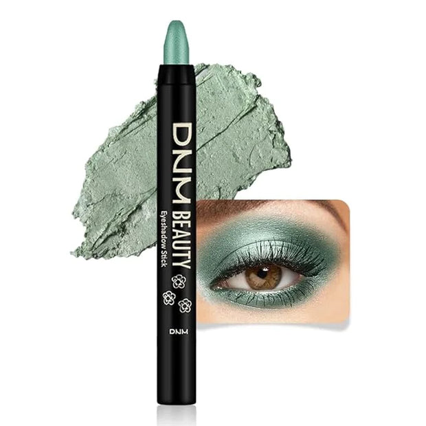 evpct Green Shimmer Cream Eye Shadow Brightener Sticks Set for Eyes, Green Shimmery Matte Pencil Eye shadow Applicator Sti...