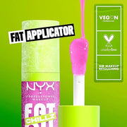 NYX PROFESSIONAL MAKEUP Fat Oil Chillz, Moisturizing, Shiny and Vegan Tinted Lip Gloss - Strawberry Slush (Sheer Pinkish P...