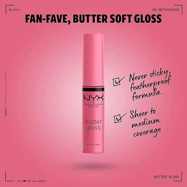 NYX PROFESSIONAL MAKEUP Butter Gloss, Non-Sticky Lip Gloss - Vanilla Cream Pie (Mauve) - Product Image