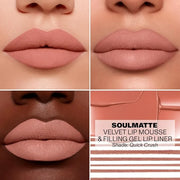 Morphe Soulmatte Velvet Lip Mousse Matte Lipstick - Air-Whipped, Soft Matte Lip Makeup with Vitamin E to Hydrate, Soften a...