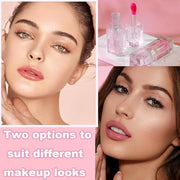 2PCS Magic Color Changing Lip Oil, Big Brush Color Changing Lip Oil, Lip Oil Color Changing, Warm Change Hydrating Color C...