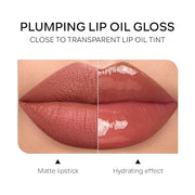 Hydrating Lip Glow Oil, Plumping Moisturizing Lip Oil Gloss, Smooth Lip Lines Plump Lip,Transparent Plumping Clear Glossy ...