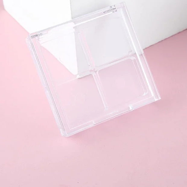 2PCS Empty Eyeshadow Palette 4 Grids Plastic Eye