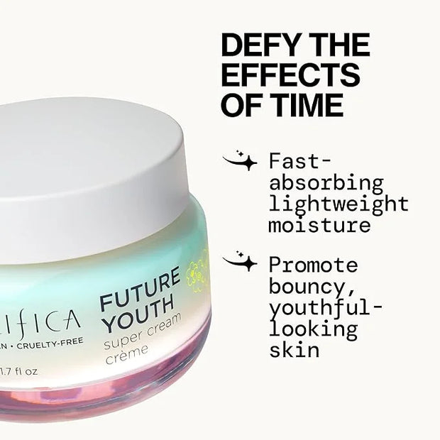 Pacifica Future Youth Super Cream – Daily Anti-Aging Moisturizer for All Skin Types, Lightweight Hydration with Advanced P...