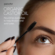 PURA D'OR 4 Oz ORGANIC Castor Oil - w/ 2 BONUS Empty Brushes - 100% Pure USDA Certified Cold Pressed, Hexane Free Eyelash ...