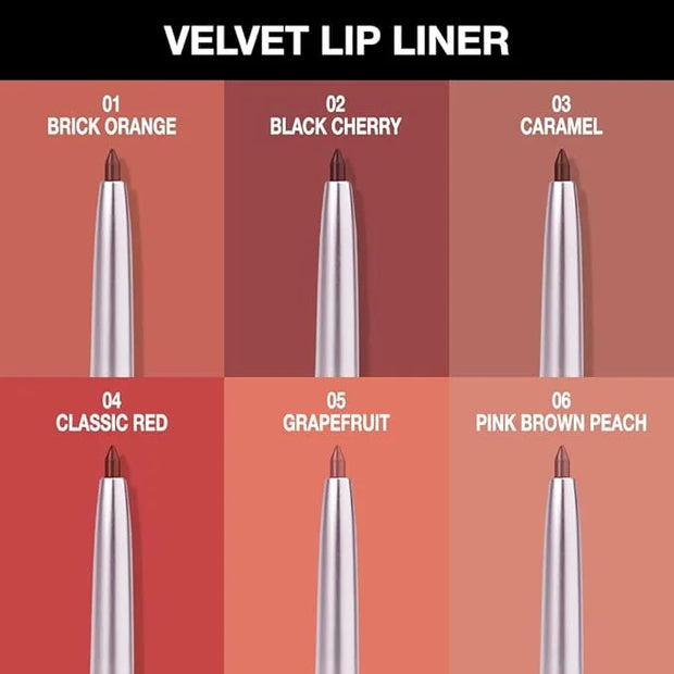 evpct Silky Smooth Lip Liner Pencil Retractable, Ruby Red Lip Liner Creamy Long-Lasting Formula for Precision Contouring M...