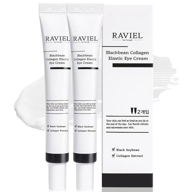 RAVIEL Black Bean Collagen Elastic Eye Cream Set | Brightening & Anti-Wrinkle | Smooth & Fast Absorbing, KFDA-Certified | ...