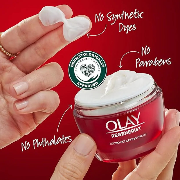 Olay Face Moisturizer, Regenerist Micro-Sculpting Facial Cream for Women - Instant Hydration, Anti-Aging, Anti-Wrinkle, Fi...