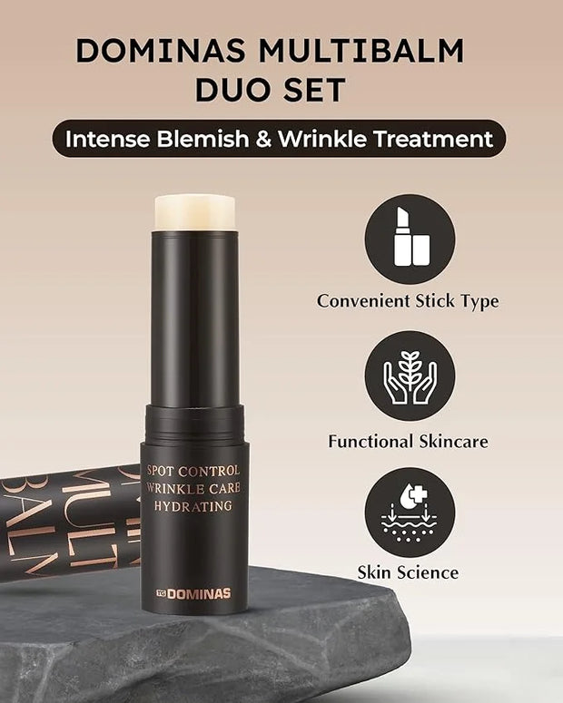 Korean Multi Balms Stick (Pack of 2/0.24 oz*2) Facial Moisturizer, Lip Balm, Eye Cream, Neck Cream for Wrinkles/Fine Lines...