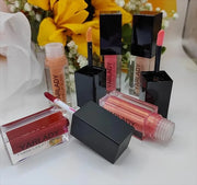 5pcs lip gloss combination set, 4pcs Shiny Lip gloss +1pcs lipstick matte long lasting 24 hours, Lip makeup Gift set - Pro...