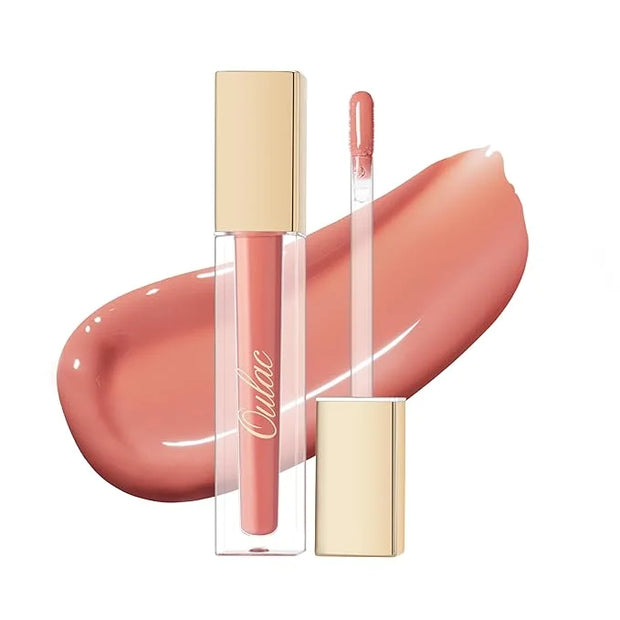 Oulac Shine Nude Liquid Lipstick for Women-Lip Plumper Lip Gloss for Dry Lip Care, Lightweight Soft and Hydrating Lip Tint...