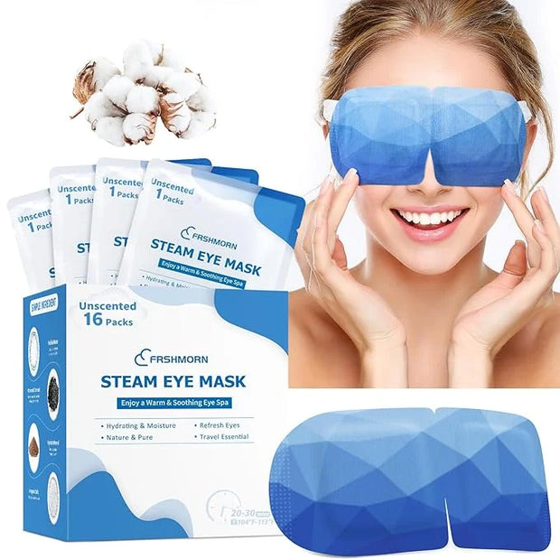 16 Packs Steam Eye Mask, Heated Eye Mask for Sleeping, Warm Compress for Eyes, Self Heating Disposal Eye Mask Comfortable ...