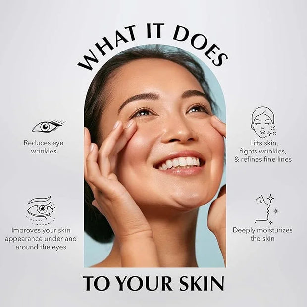 Eye Serum, Multi-Vitamin Skin Care Serum with Vitamins A, B, C and E, Rejuvenating Dark Spot Remover for Face and Under Ey...