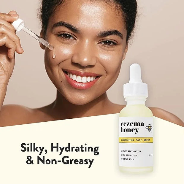 ECZEMA HONEY Multi Peptide Eye Cream & Nourishing Face Serum - Bundle for Sensitive & Dry Skin - Cruelty Free - Product Image