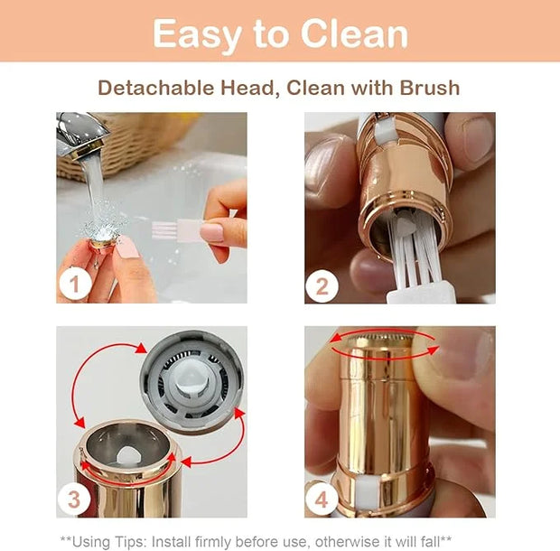 Facial Hair Removal Eyebrow Trimmer - Facial Shaver Device 2 in 1 Remover for Face Peach Fuzz Eyebrow Nose Ear Hair Chin L...