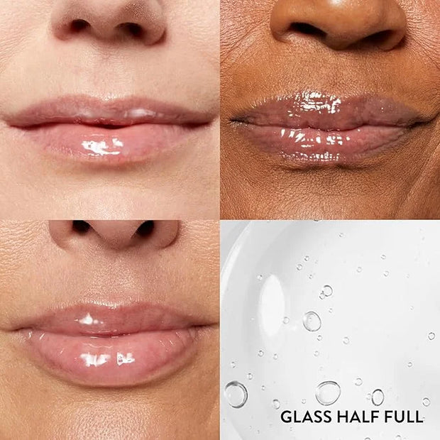 LAURA GELLER NEW YORK Fine Shine Glossy Lip Oil Duo, Sweet Pink + Glass Half Full - Clear Pink Lip Gloss with Hydrating Sq...