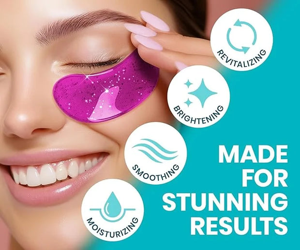 Stylia Under Eye Patches for Puffy Eyes and Dark Circles (30 Pairs) - Marine Collagen Under Eye Mask with Vitamin C, Hyalu...