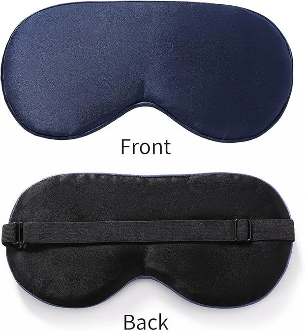 2-Pack 100% Real Natural Silk Eye Mask, Silk Sleeping Mask, Shade Puffy Eye Gift with Adjustable Straps, Sleep Eye Mask, S...