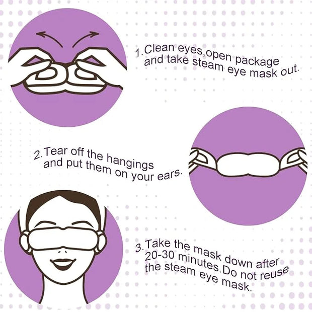 20 Pack Steam Eye Masks for Dry Eyes, Disposable Heated Eye Mask Self Heating Warm Compress for Eyes, Relief Eye Fatigue H...