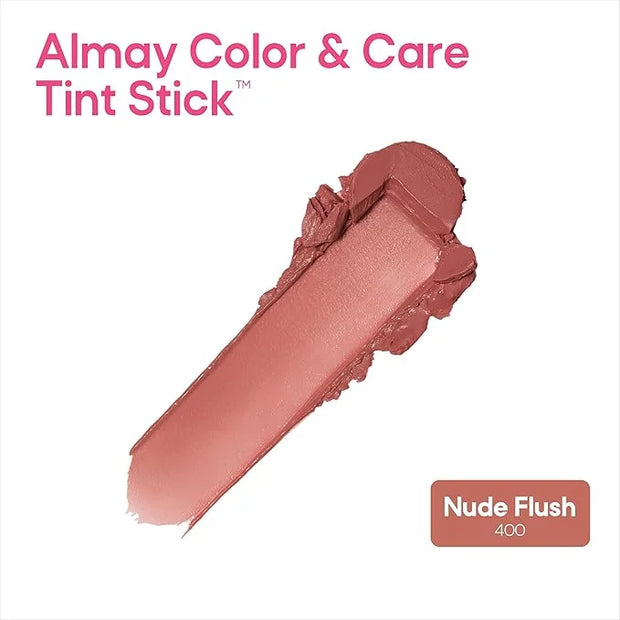 Almay Lip and Cheek Tint, Color & Care Tint Stick, Multi-Use Moisturizing Blush and Lip Color, Dewy Finish, 400 Nude Flush...