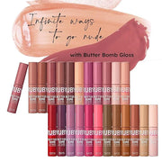 Ruby Kisses Lip Gloss Butter Bomb Gloss Non-Sticky Lip Gloss Vitamin E Natural Nude Lip Makeup - 7.8mL (0.26 US fl.oz) (Fl...