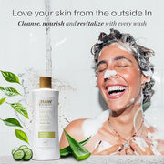 RAW SUGAR Sensitive Skin Simply Body Wash - Green Tea + Cucumber + Aloe Vera, Moisturizing & Brightening Bath & Shower Gel...