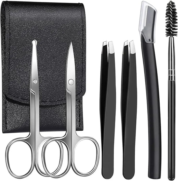 FANDAMEI Eyebrow Scissors, Eyebrow Kit, Eyebrow Tweezers for Women, Eyebrow Razor, Eyebrow Brush. Eyebrow Kit for Men with...