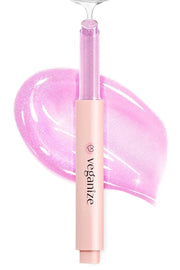 SELF BEAUTY Veganize Collagen Lip Glass Balm - Hydrating Lip w/Hyaluronic Acid - Vegan Korean Lip Balm Moisturizing Lip Ca...