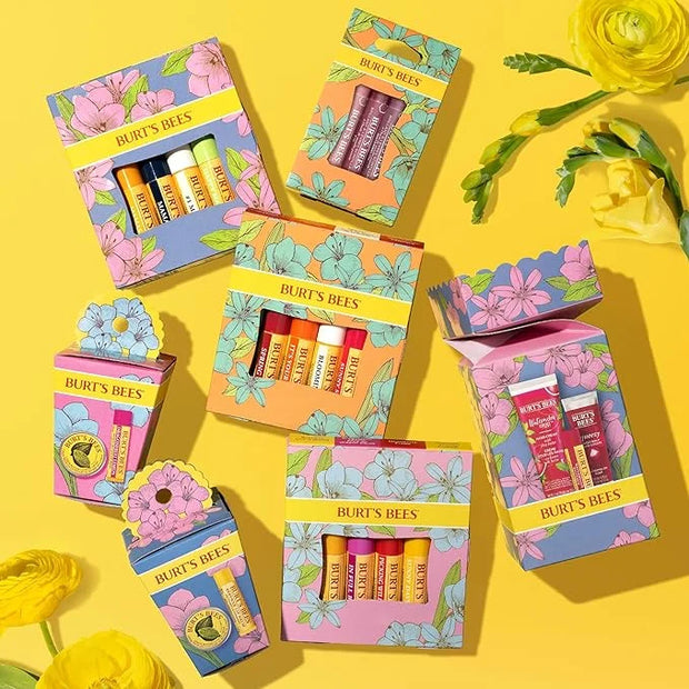Burt's Bees Gifts Ideas - Balm Bouquet Lip Balm Set, Original Beeswax, Vanilla Bean, Cucumber Mint, Coconut & Pear Pack, N...