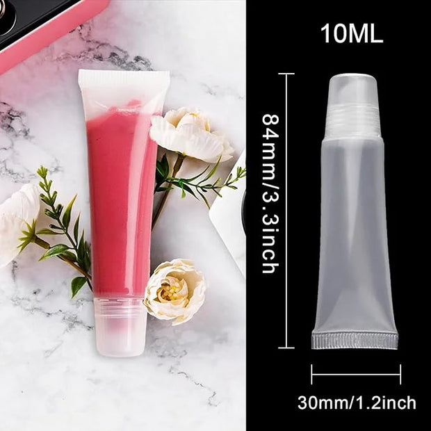 Rolybag 22 Packs Lip gloss Empty Tubes Containers(10ml),Travel empty bottle,Refillable Soft Cosmetic Squeeze Tubes For Wom...