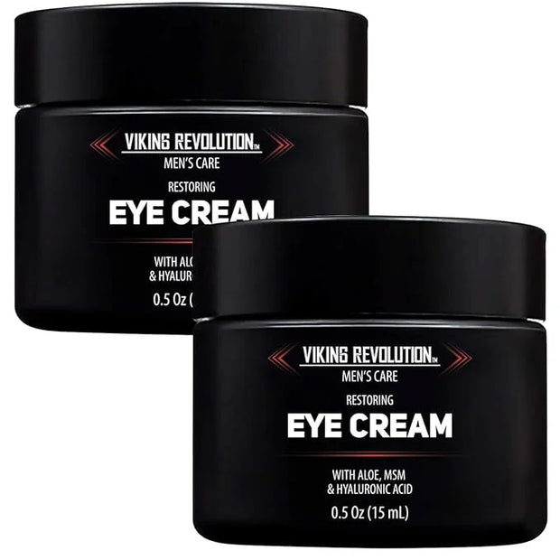 Viking Revolution Natural Eye Cream for Men - Anti Aging, Dark Circle, Under Eye Treatment - Men's Eye Moisturizer Wrinkle...