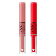 NYX PROFESSIONAL MAKEUP Shine Loud, Long-Lasting Liquid Lipstick with Clear Lip Gloss - Pack of 2 (Cash Flow, Rebel In Red...