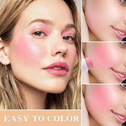 Cream Blush Stick with Brush and Makeup Sponge,Waterproof Multi Cream Makeup Stick,Lightweight,Long-lasting,2 in 1 Multi B...