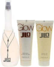 Jennifer Lopez Glow 3 Pc. Gift Set (Eau De Toilette Spray 3.4 Oz + Body Lotion 2.5 Oz + Shower Gel 2.5 Oz) for Women By Je...