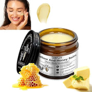 Beef Tallow for Face Skin, Tallow and Honey Balm for Skin Honey Butter Faces & Body Cream For Skins Firming & Hydrating Ba...