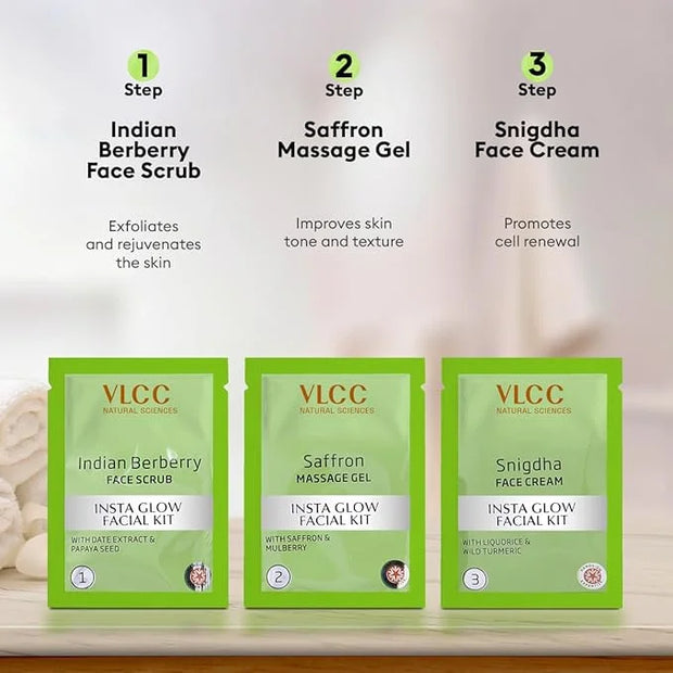 VLCC Salon Series Instaglow Facial Kit (6 Facials)(240gm+12ml) - Product Image