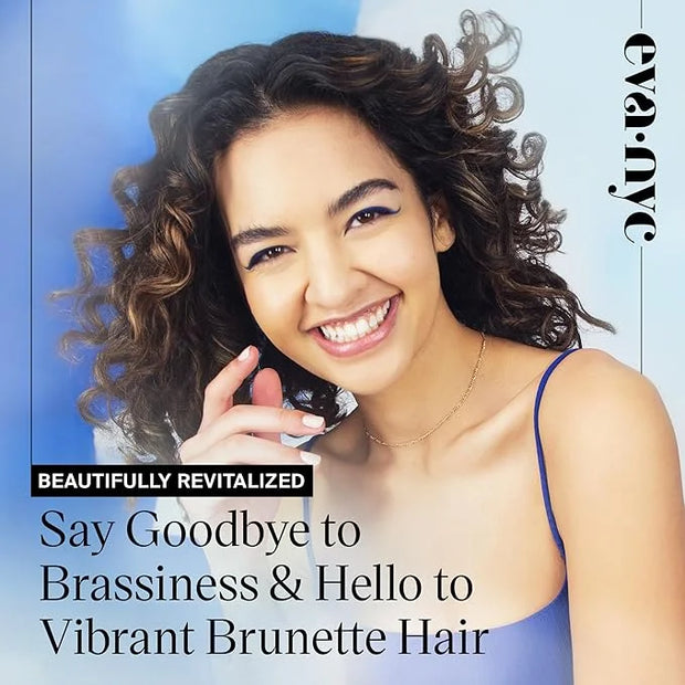 Eva NYC Brass to Sass Brunette Conditioner, Blue Conditioner for Brassy Hair, Neutralizes Brassy Red and Orange Tones, 8.8...