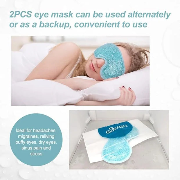 NEWGO Cooling Eye Mask for Puffy Eyes, Cold Eye Mask Eye Ice Pack for after Eyes Surgery, Tension Stress Relief, Itchy Eye...