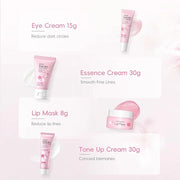 Sakura Skincare Set for Teen Girls, Complete 34PCS Face Care Kit, Christmas Pamper Gift Set for Women & Teenage Girls, Hyd...