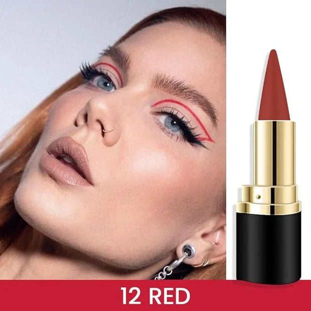 Kaely 2Pcs Red Dark Red Gel Eyeliner Pencil Set,Waterproof Color Colored Eye Liner Crayon,Cat Eye Stencil Gothic Halloween...