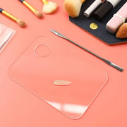 2PCS Acrylic Cosmetic Palette with 2PCS Spatula Tool,Makeup