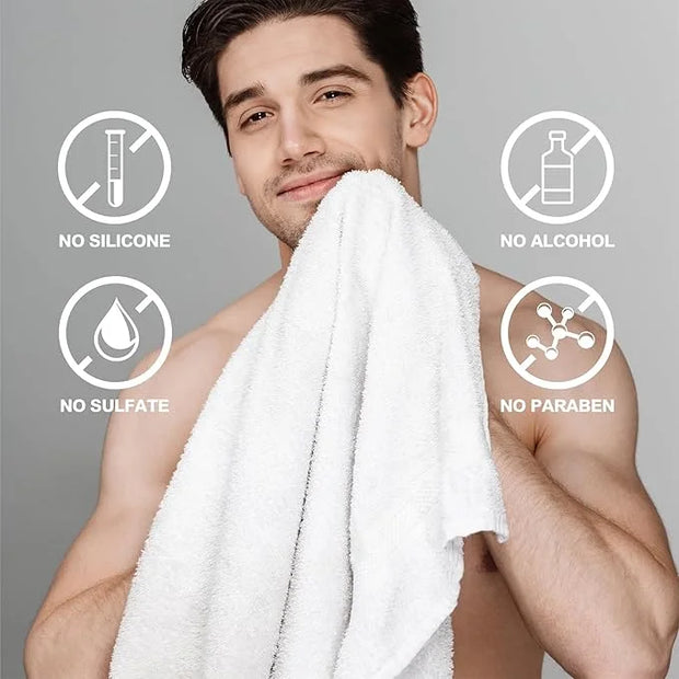Gift Baskets for Men Body Wash Set Body & Earth Leathers Mens Bath Set with Body Lotion, Face Wash, Shower Gel, Bubble Bat...