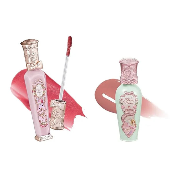 Flower Knows Midsummer Fairytales Lip Gloss G07 Lullaby + Violet Strawberry Rococo Glitter Lip Gloss G02 Rasberry Booze - ...